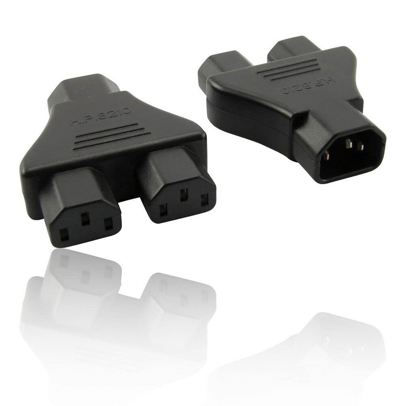 Mr. Gadget's Solutions® IEC Power Y Splitter C14 to 2