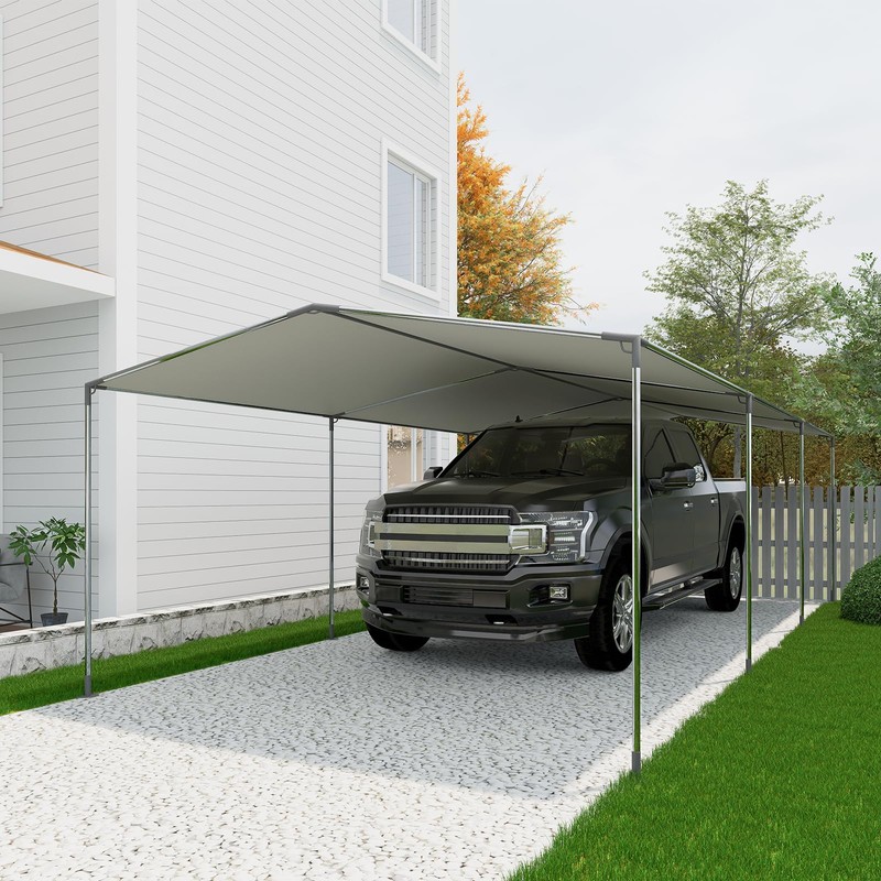 ICITYWALL 8 Leg Carport Kits，Low Peak Canopy Fitting Kit with
