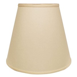 Maykoosh Global Glam Extra Deep Empire Hardback Lampshade with Washer Fitter, Beige Color Fabric Lampshade for Table Lamps, Natural Linen, 9" Top x 16" Bottom x 14" Height