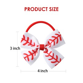 Fancheer Baby Girls Baseball Softball Print Bow Headband Infant Toddler Birthday Party Dress Up Hair Accessories