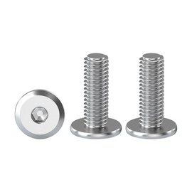 Drenky Screws M5 x 20 mm Flat Head Allen Screws Stainless Steel A2 V2A Button Head Screw with Hexagon Socket Machine Screws Fully Threaded, Pack of 20