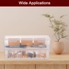 sourcing map Cable Storage Box with Compartments, Cable Organizer Transparent