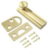 Luomorgo 1 Pack Solid Brass 2 Inch Surface Bolt, Brushed