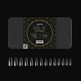 Gel-X® Sculpted Almond Long Box of Tips | 280 Gel-X Tips, Premium Quality, 14 Sizes 00-9 | Half-sizes Included