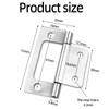 4pcs Flush Hinges, 2 Inch Silver Flush Hinges for 18mm