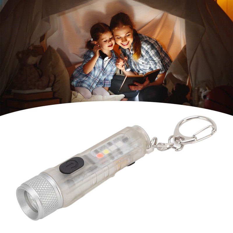Strong Light Mini Keychain Flashlight Outdoor Portable Super Bright Multifunction