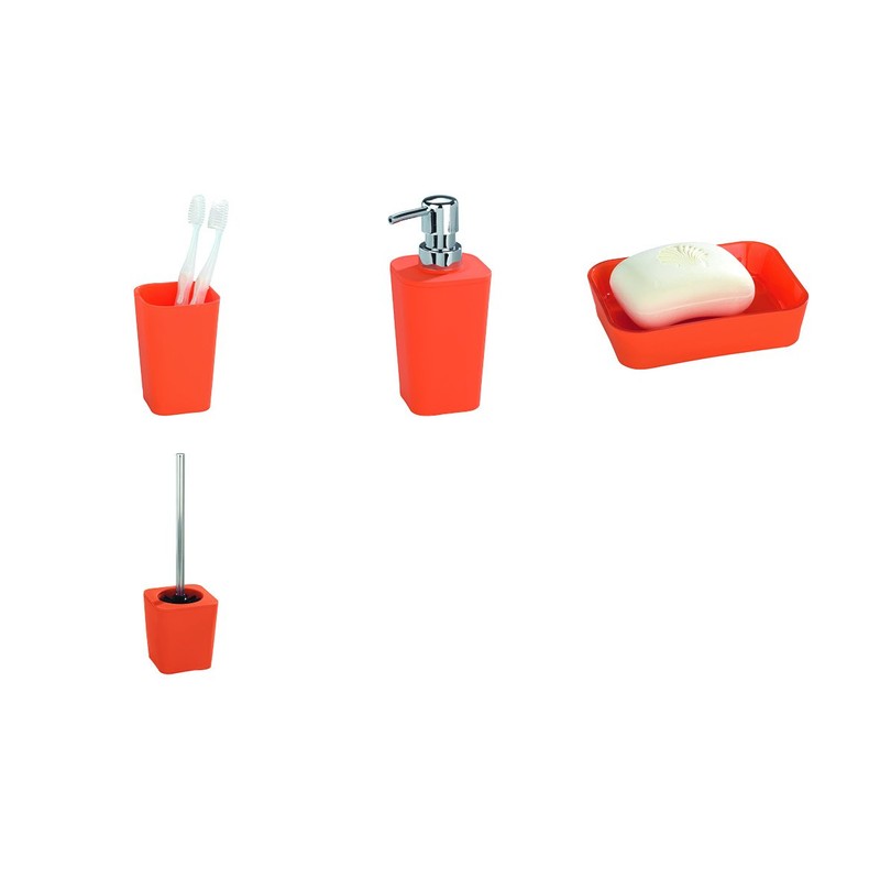 Wenko 18971100 Dispensador de Jabon Modelo Rainbow, Naranja
