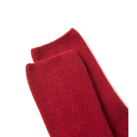 Embouro 100 Pure Cashmere Socks for Women and Men (US, Alpha, One Size, Regular, Regular, RED)