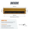 Internal Letterbox Draught Excluder 11.5 Inch (29.3cm) Metal Draught Letter