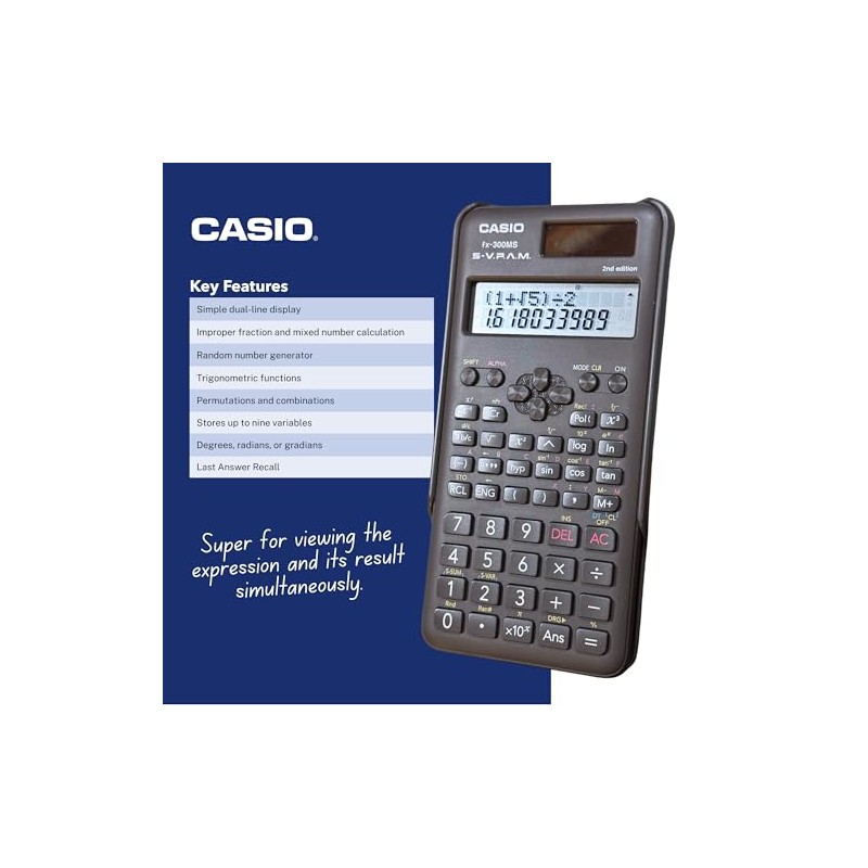 Casio fx-300MS Plus 2ª edición - Calculadora científica estándar con