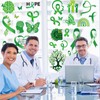 Whaline 9 Sheets Mental Health Awareness Window Clings Green Ribbon