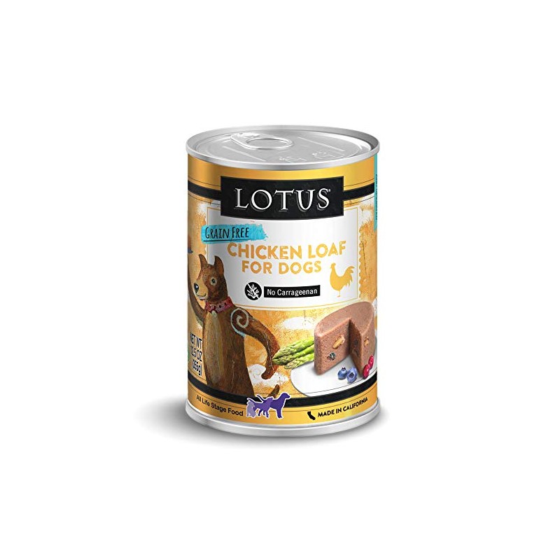 Lotus Grain Free Chicken Loaf Dog Food 12.5oz Can 12