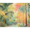 Pretty Palms Multicolor Wall Mural, MUR369M