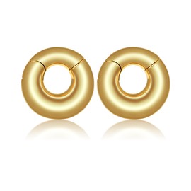 Vankula Ear Tunnel Weights Hangers Hoop Earrings Stainless Steel for Men Women Ear Piercing Stretched Jewellery 6 mm 8 mm, Metal