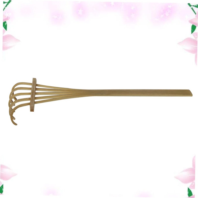 Toyvian Bamboo Rake Five Teeth Rake Sand Table Rake Mini
