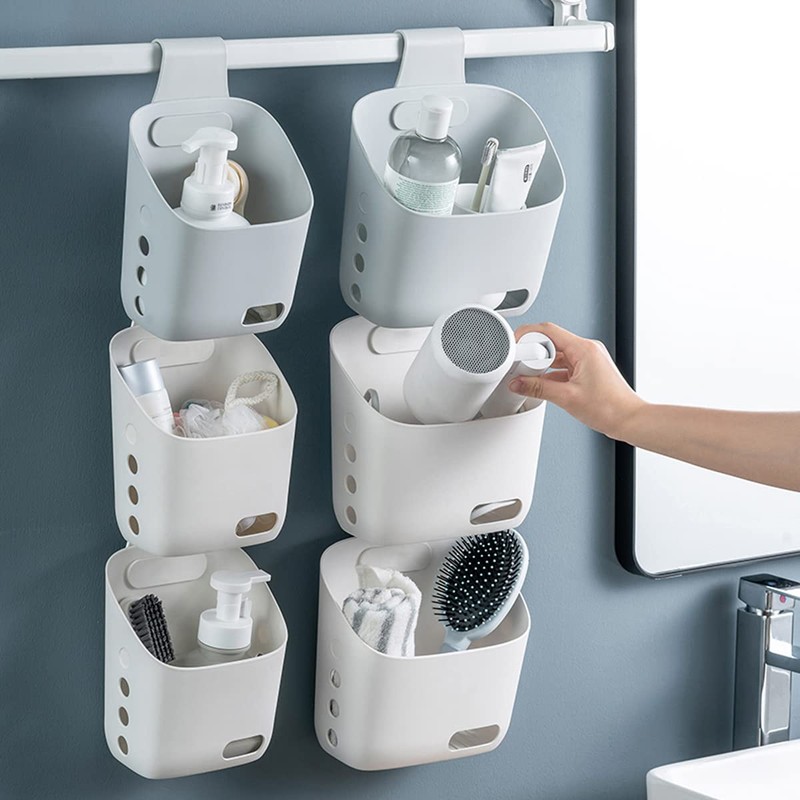 MORNITE 3 Pcs Hanging Shower Basket Caddy, Portable Walll Storage