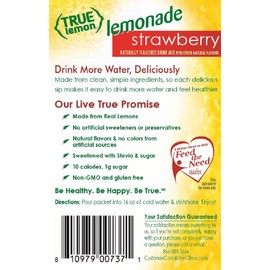 True Citrus Lemonade, Lemon Strawberry, 1.06 Ounce (Pack of 12)
