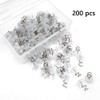200 pcs Transparent Plastic Head Screw Nail for Upholstery and