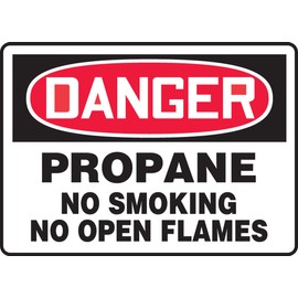 Accuform "Danger Propane- No Smoking- No Open Flames" Safety Sign, Accu-Shield™, 7 x 10 Inches (MCPG025XP)