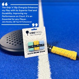 VIBEPADEL - Grip 'n' Rip Padel Overgrip - Non Slip Tacky Feel Overgrip for Padel Racket, Pickleball, Squash, Badminton - 3 Pack - Multiple Colours (Retro Mixed Pack) - Ideal Padel Racket Accessory