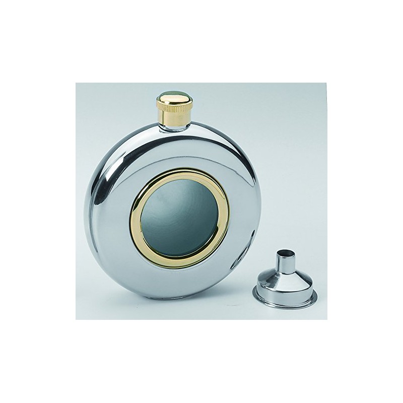 Round 5oz Hip Flask with Window Funnel