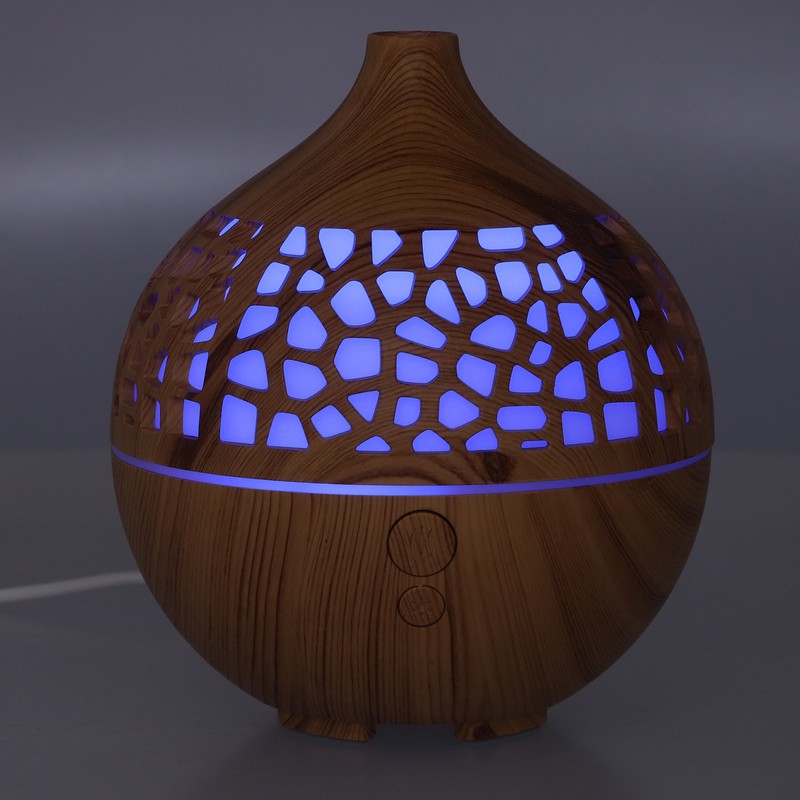180ml Wood Grain Air Humidifier USB Charging Colorful Lights Air