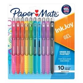 Bolígrafos Gel InkJoy, Punta Media, 10 Piezas Paper Mate                                                                                              
