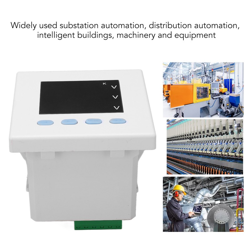 Intelligent Digital Voltmeter 3 Phase White ABS Flame Retardant Electricity