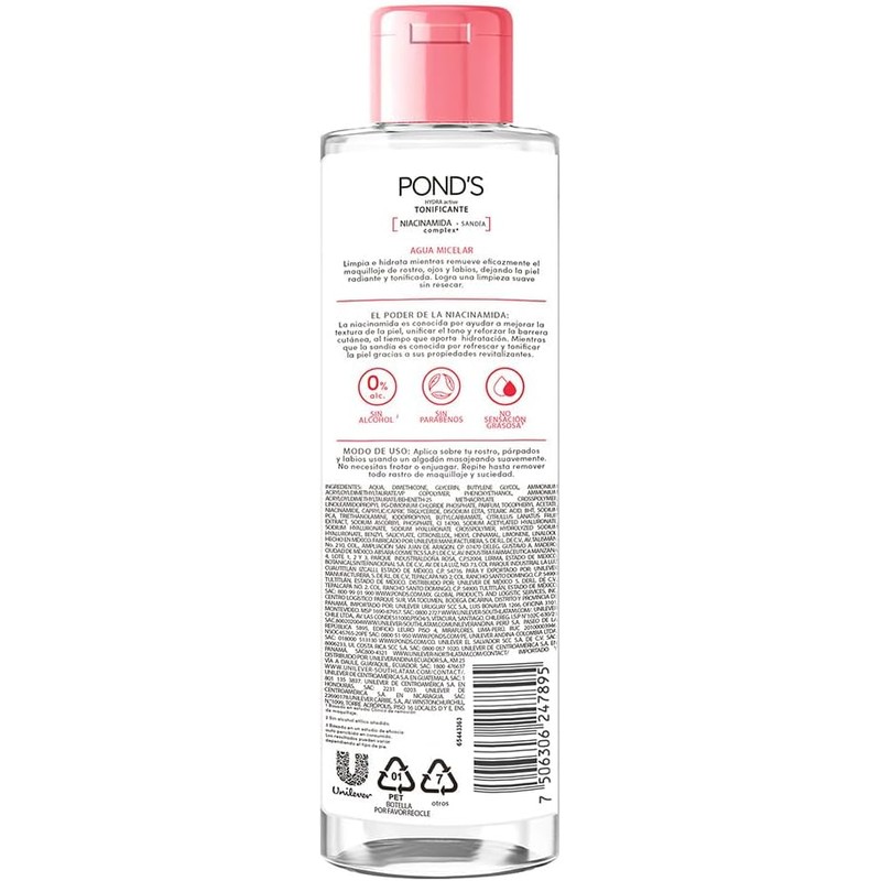 POND'S Agua Micelar Hydra Active Tonificante Sandía Complex, 100 ml