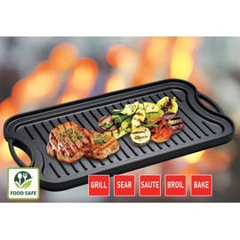 EUROSTAR Reversible Cast Iron Grill/Griddle