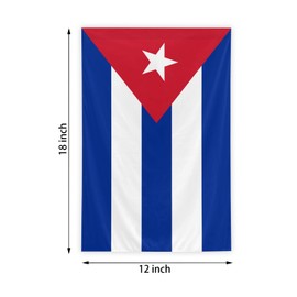 Cuba Garden Flag, 12x18 Inch Double-Sided, Vivid Color Cuban National Garden Flags, for Indoor Outdoor Party Home Lawn Decor
