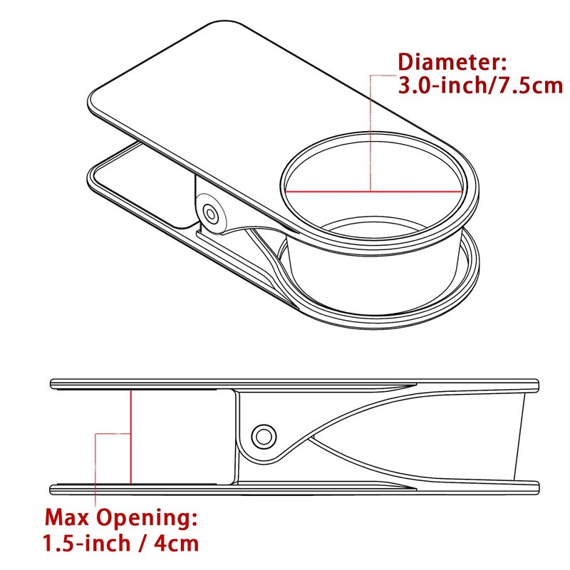 HOLLIHI Drink Bottle Holder Clip for Table Office