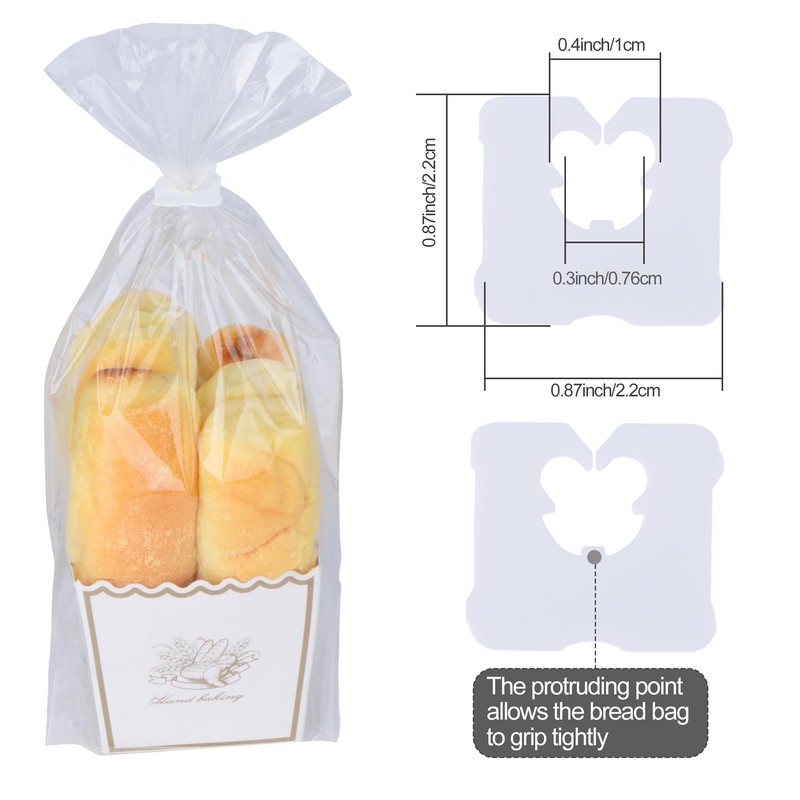 100 Pieces Reusable Plastic Bread Clips Keep Your Food Fresh,