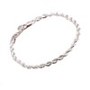 Adjustable Sterling Silver Rope Chain Style Bracelet - Gift For