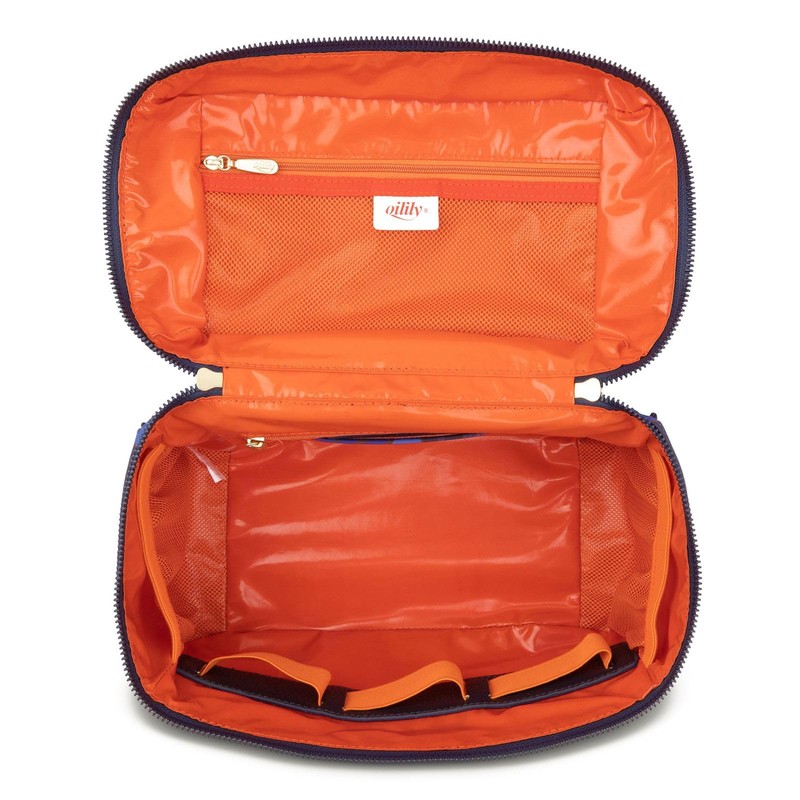 Oilily Coco Beauty Case Sketchy Flower Eclipse, blue