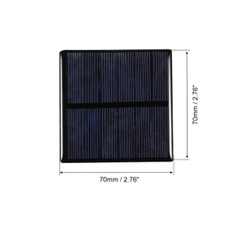 sourcing map Mini Solar Panel Cell 3V 210mA 0.63W 70mm x 70mm for DIY Electric Power Project Pack of 2