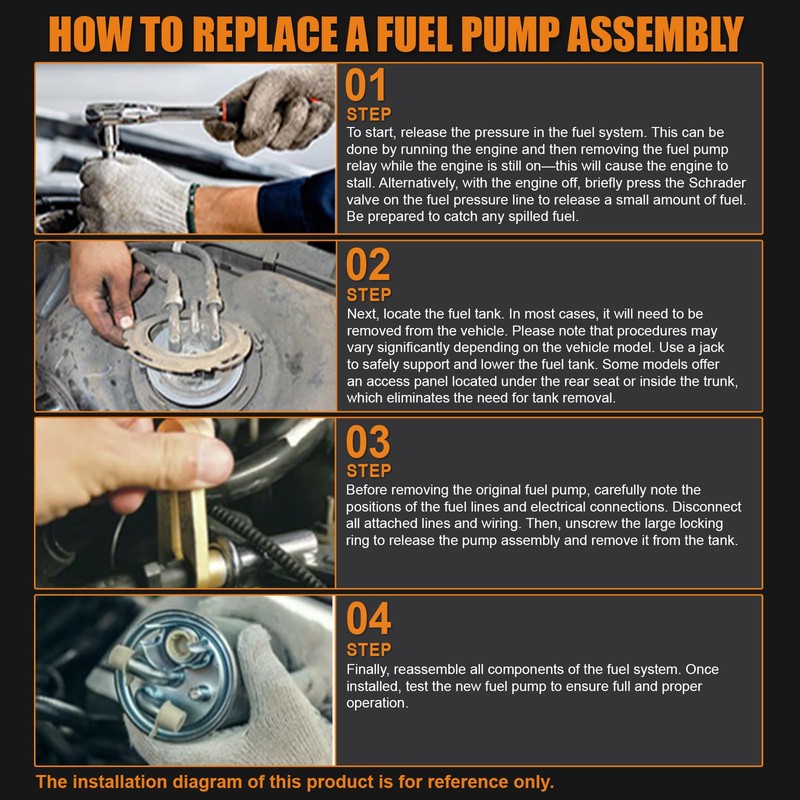 2002-2004 Fuel Pump Compatible for Honda VTX1800C A/AC, VTX1800R A/AC