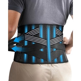 Fitomo Faja Lumbar para Hombre Mujer, Aliva Dolor Espalda de Ciática, Disco Herniado, Faja Lumbar para Protección de Lesión Trabajo Deporte           