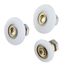 4 Sizes Shower Door Rollers Runners Wheels Replacement Part Bathroom Glass Door Runner Sliding 19mm - 27mm Shower Door Roller Wheel with Screw 4Pcs