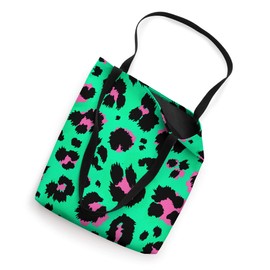 Green Cheetah Pattern / Leopard Print / 1980s Vintage Style Tote Bag