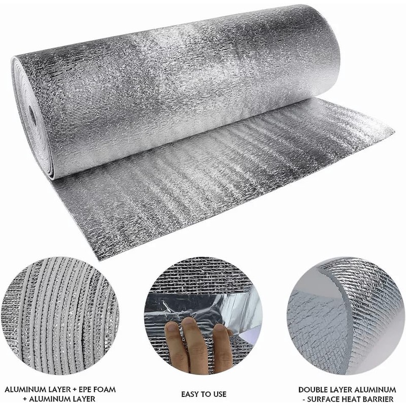 COLL7AWS Garage Door Insulation Kit (8 Pieces) Reflective Foam Panels
