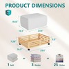 Wisuce Bamboo Under Bed Storage Containers- Underbed Organizer with Wheels