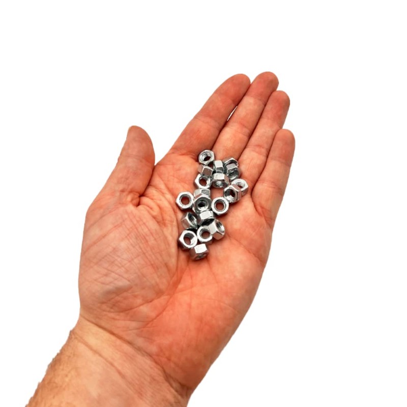 M6 (6mm) Steel Hex Nuts - Standard Thread - Pack