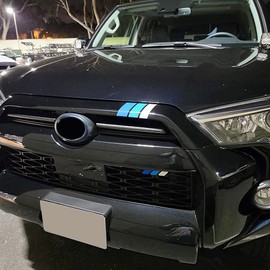 HIGH FLYING For Toyota 4Runner TRD Pro, Sport 2020 2021 2022 2023 2024 Car Accessories Front Middle Grille Matte Blackout Center Grille Inserts Cover Trims ABS 2PCS