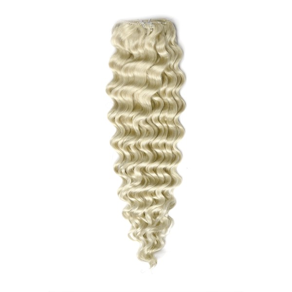 cliphair Curly Clip-In Human Hair Extensions - Ice Blonde, 14" (115g)