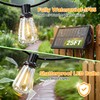 Skoiuc Solar String Lights Outdoor Waterproof with Remote & Timer,