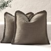 ROMANDECO Boho Decorative Throw Pillow Covers with Fringe for Couch,