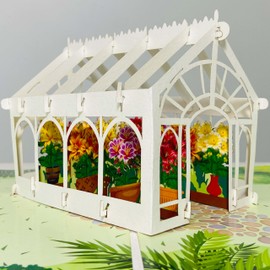 Seyal Lilly 3D Pop Up Birthday Cards Greeting Cards Laser Cut Greenhouse Flower Room for Mom Kids Friends Colleagues Lovers & All Occasions