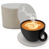 MT Products White Thin Paper Coasters 3.25" - Scalloped Edge