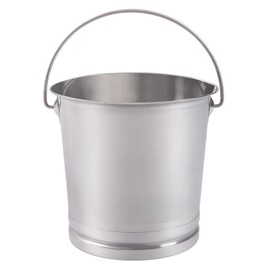 DYNAMI 3.7Gal Stainless Steel Bucket with Lid and Handle,Stainless Steel Multipurpose Bucket w/Raised Bottom,Round Metal Compost Bucket Water Pail Bucket Milk Pail Bucket Ice Bucket Lab Bucket